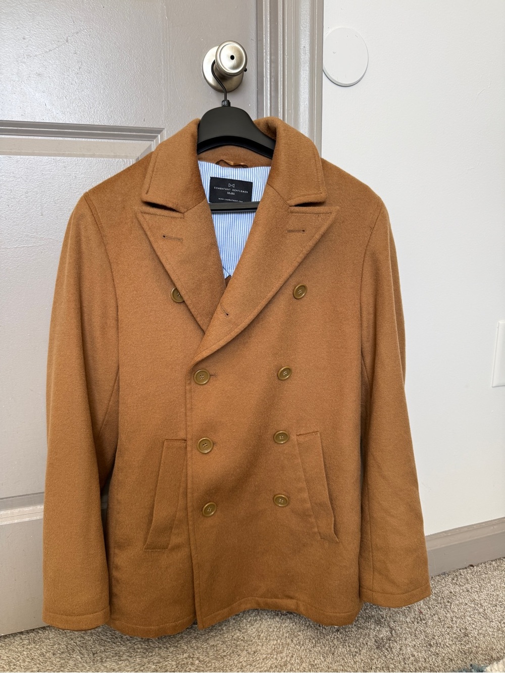 Combatant Gentlemen Double-Breasted Peacoat